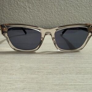 Stylish Transparent Sunglasses with Dark Lenses